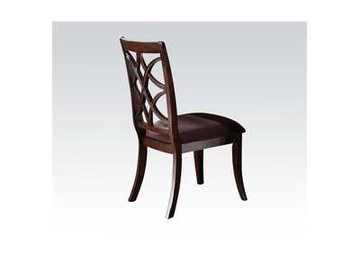 Image for Keenan Brown Microfiber & Dark Walnut Side Chair