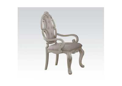 Ragenardus Fabric & Antique White Chair,Acme