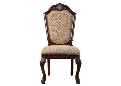 Chateau De Ville Fabric & Espresso Side Chair,Acme