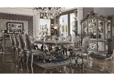 Image for Versailles Antique Platinum 120" Dining Table w/2 Armed Chair & 8 Side Chair
