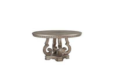 Northville Antique Silver Dining Table