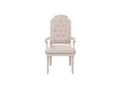Wynsor Fabric & Antique Champagne Chair,Acme