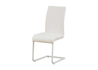 Gordie White PU Side Chair,Acme