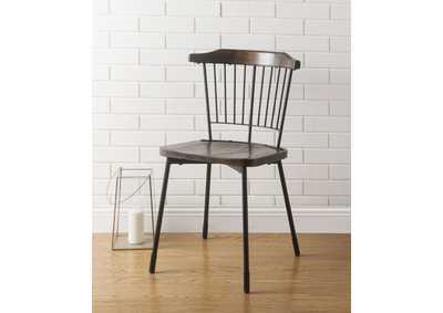Orien Black & Brown Oak Side Chair,Acme