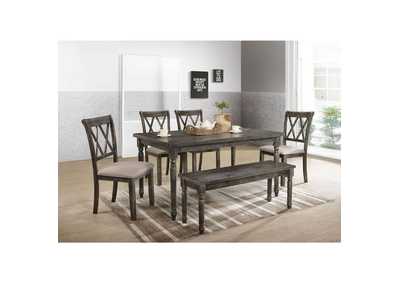 Claudia II Weathered Gray Dining Table,Acme