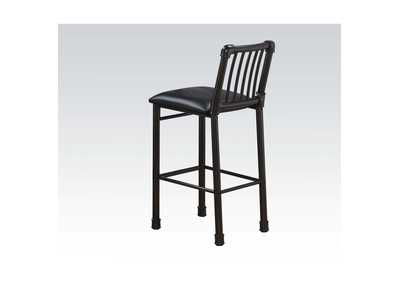 Image for Zaire Black PU & Black Caitlin Bar Chair (2Pc)
