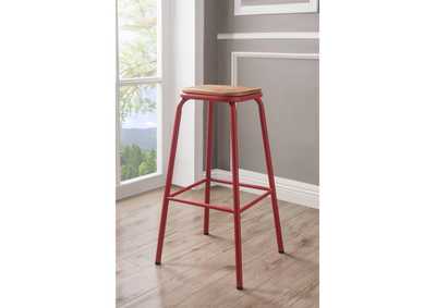 Image for Scarus Natural & Red Bar Stool