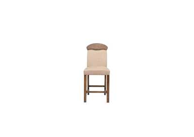 Image for Maurice Linen & Oak Counter Height Chair