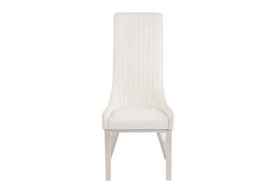 Gianna Ivory PU & Stainless Steel Dining Chair,Acme