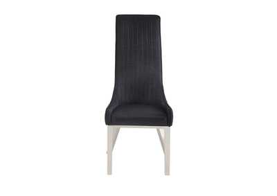 Gianna Black PU & Stainless Steel Dining Chair,Acme