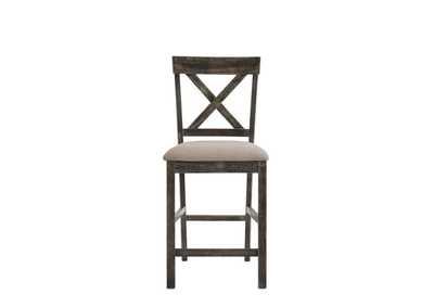Image for Martha II Tan Linen & Weathered Gray Counter Height Chair