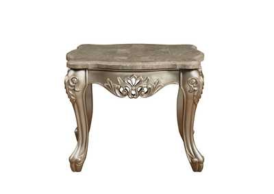 Ranita Marble & Champagne End Table