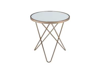 Image for Valora Champagne & Frosted Glass End Table