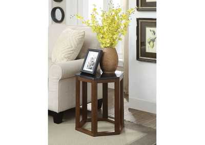 Reon Marble & Walnut Accent Table