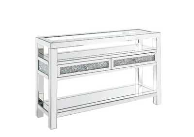 Image for Noralie Mirrored & Faux Diamonds Accent Table