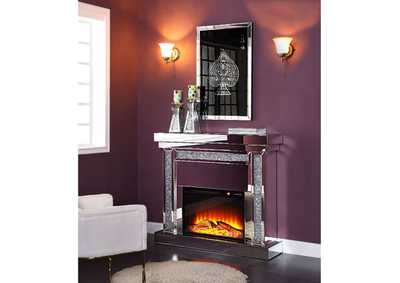Image for Barb Mirrored & Faux Diamonds Noralie Fireplace