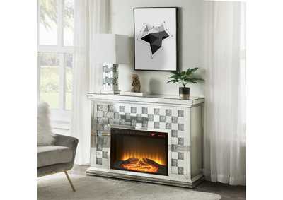 Image for Noralie Mirrored & Faux Diamonds Fireplace