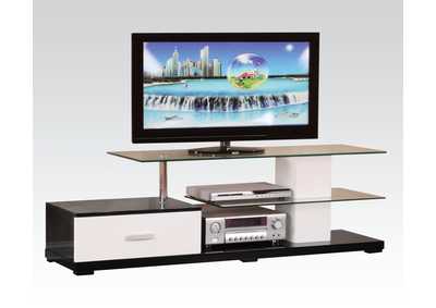 Image for Duralo White & Black Ivana TV Stand
