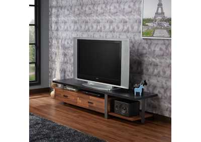 Image for Miquell Walnut & Black TV Stand