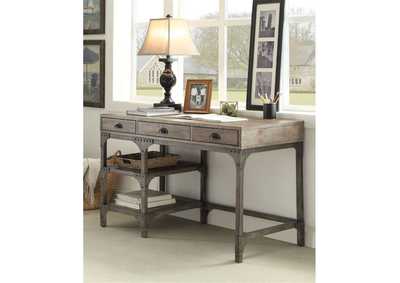 Image for Gorden Weathered Oak & Antique Silver Desk