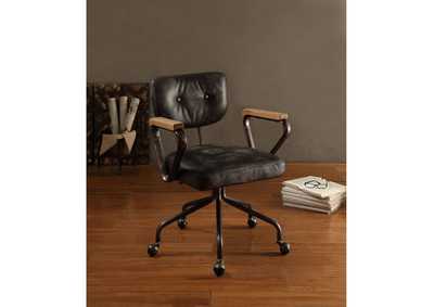 Image for Chateau De Ville Vintage Black Top Grain Leather Executive Office Chair
