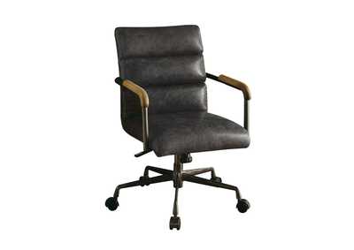 Harith Antique Slate Top Grain Leather Executive Office Chair