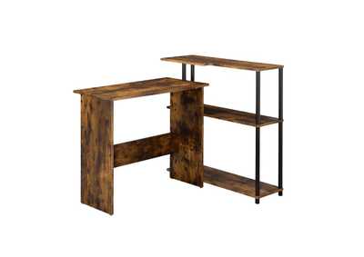 Image for Ievi Weathered Oak & Black Finish Writing Desk
