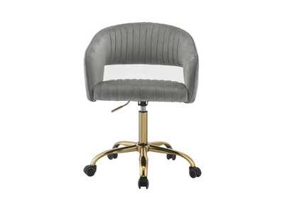 Image for Hopi Gray Velvet Gold Office Chair