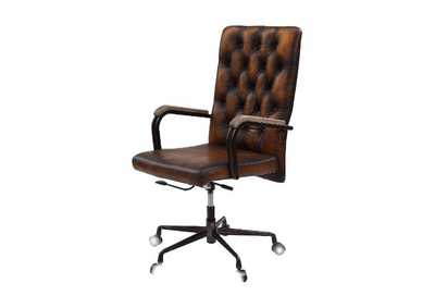 Image for Noknas Brown Lether Office Chair