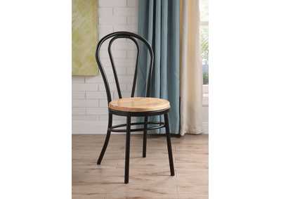 Jakia Black & Natural Side Chair,Acme