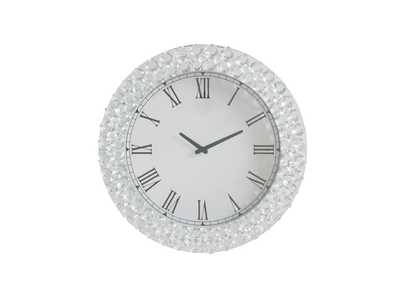 Image for Nysa Mirrored & Faux Crystals Wall Clock
