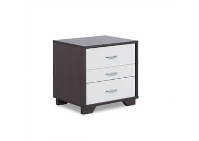 Eloy White Black Accent Table