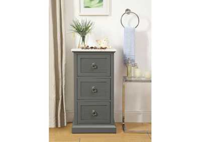 Swart Marble & Gray Cabinet