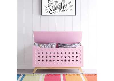 Image for Delilah Pink & Natural Cottage Youth Chest