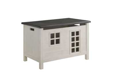 Image for Aberly Weathered White & Washed Gray Cottage Youth Chest