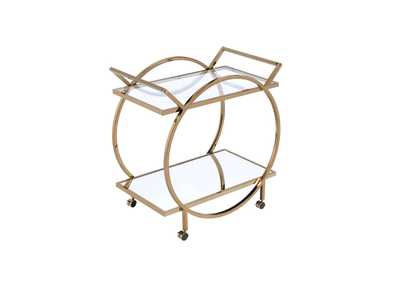 Traverse Champagne Mirrored Serving Cart