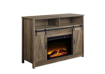 Image for Tobias Rustic Oak Finish Fireplace