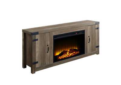 Image for Rustic Oak Finish Tobias Fireplace