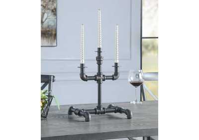 Brantley Sandy Gray Finish Accent Candleholder