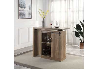 Image for Quillon Rustic Oak Finish Bar Table