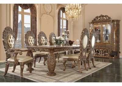 Image for Constantine Brown & Gold Finish Dining Table
