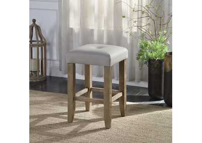 Image for Gary PU & Oak Finish Charnell Counter Height Chair