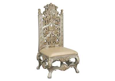 Image for Danae PU, Champagne & Gold Finish Side Chair