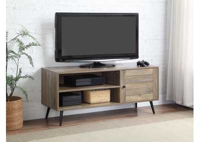 Image for Rustic Oak & Black Finish Baina II TV Stand