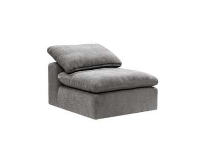Naveen Gray Linen Armless Chair,Acme