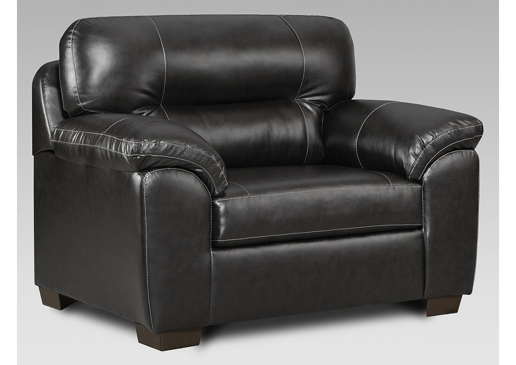 Austin Black Chair & 1/2,Affordable Furniture
