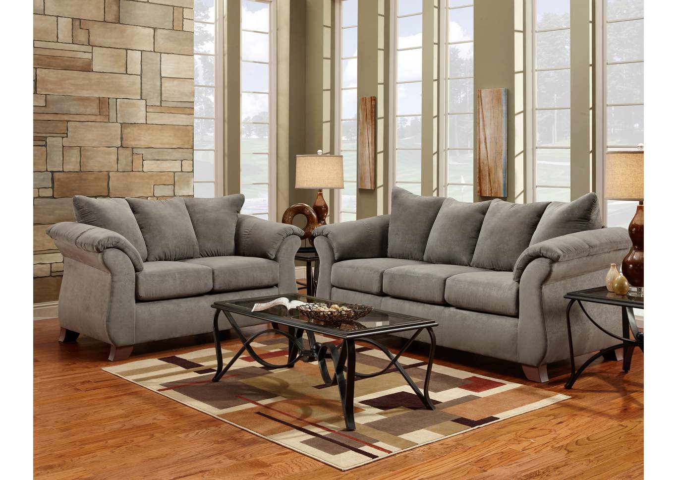 Sensations Grey Queen Sleeper Sofa,Affordable Furniture