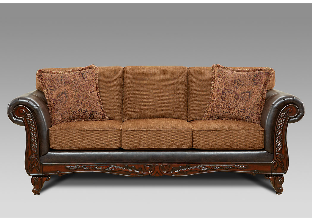 Wink Chestnut (Mixed Media) Sofa,Affordable Furniture