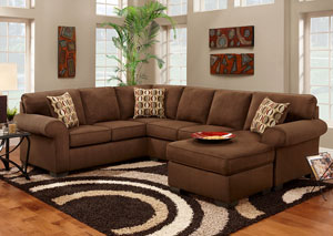 Image for Patriot Chocolate Sectional Sofa