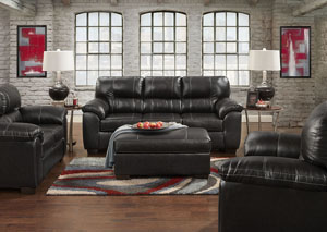 Image for Austin Black Sofa & Loveseat